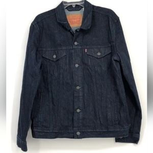 Levi's Dark Blue Denim Jacket, Women Size Large new without tags